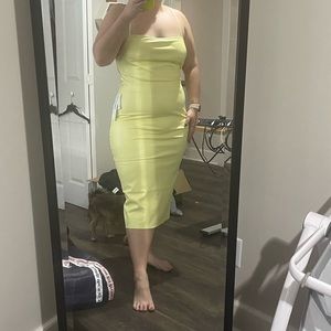 Good American Faux Leather Vacay Dress